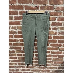 Democracy Womens Green Straight Leg Tapered Pants Size 8 Ab Solution